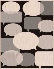 Conversation Background Wood Stamp