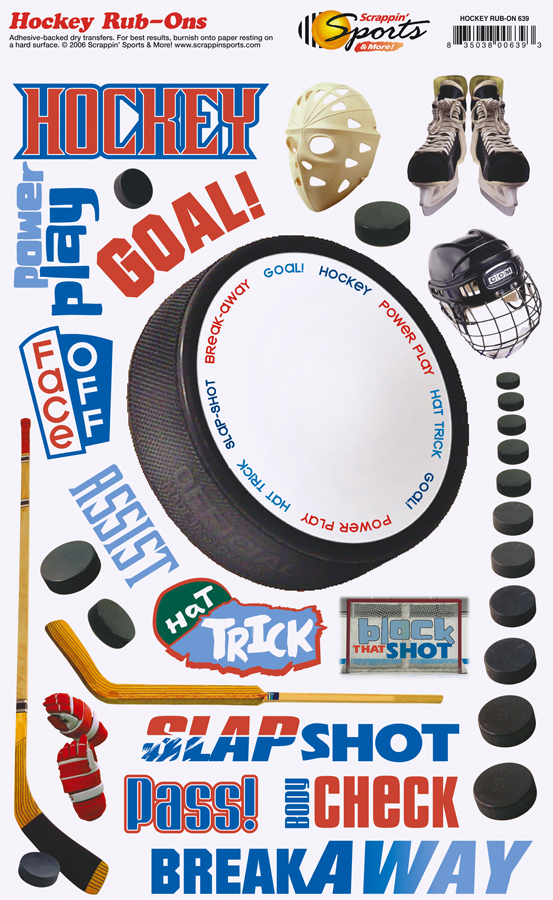 Hockey Rub-Ons - Hockey
