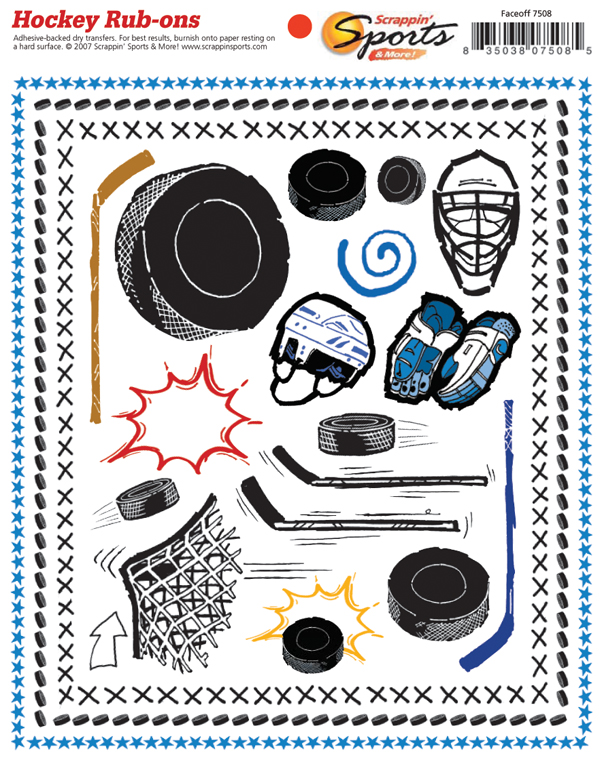 Hockey Rub-Ons - Face Off
