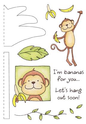 Monkey HoneyPop Stamp Set