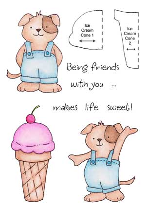 Ice Cream Pup HoneyPOP Stamp Set