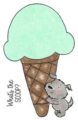 Icre Cream Cone Dog Stamp Set