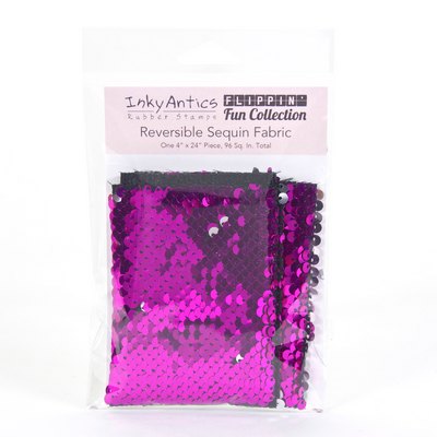 Reversible Sequin Fabric: Fuchsia to Silver