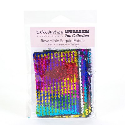 Reversible Sequin Fabric: Rainbow Holographic to Silver Holographic