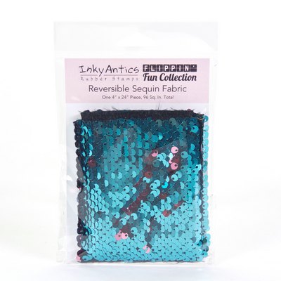 Reversible Sequin Fabric: Turquouise to Rose Gold