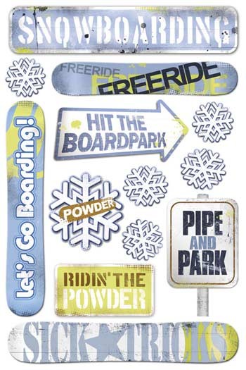 Winter Sports Stickers - Snowboarding