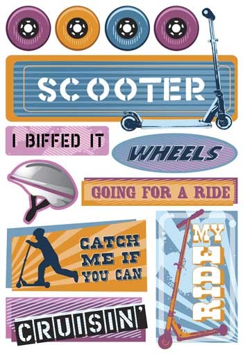 Kids Stickers - Kids' Scooters