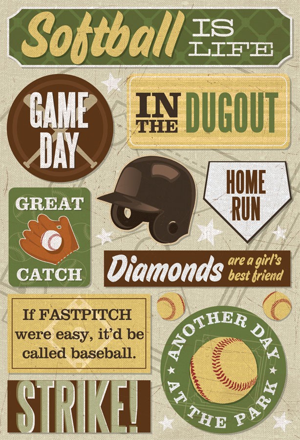 Softball Stickers - Softball is Life