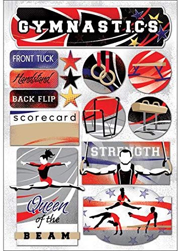 I Love Gymnastics Sticker Sheet