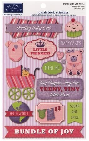 KF Darling Baby Girl Stickers