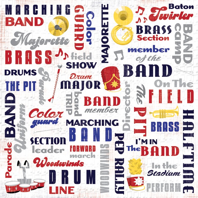 Marching Band Collage Paper