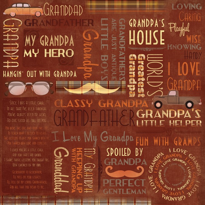 KF Classic Grandpa Collage Paper