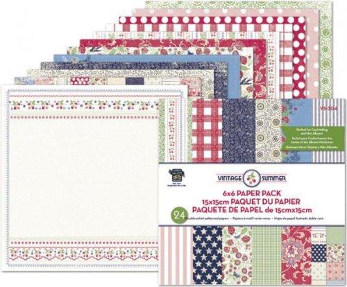 Little Yellow Bicycle 6x6 Paper Pack - Vintage Summer