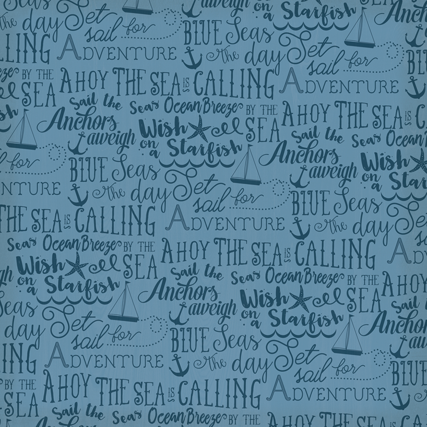By the Sea: Anchors Aweigh 12x12 Paper