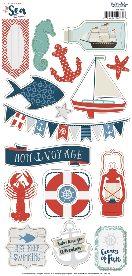 By the Sea: 6X12 Sticker Sheet