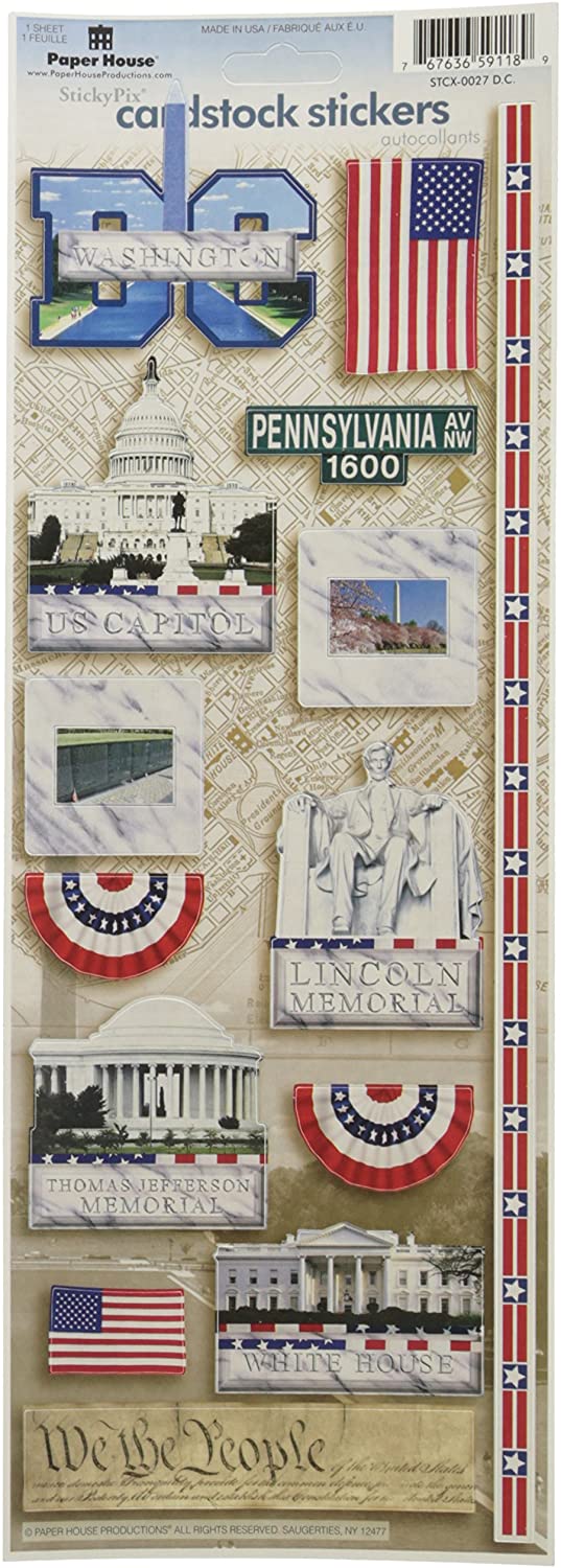 Washington D.C. Cardstock Sticke