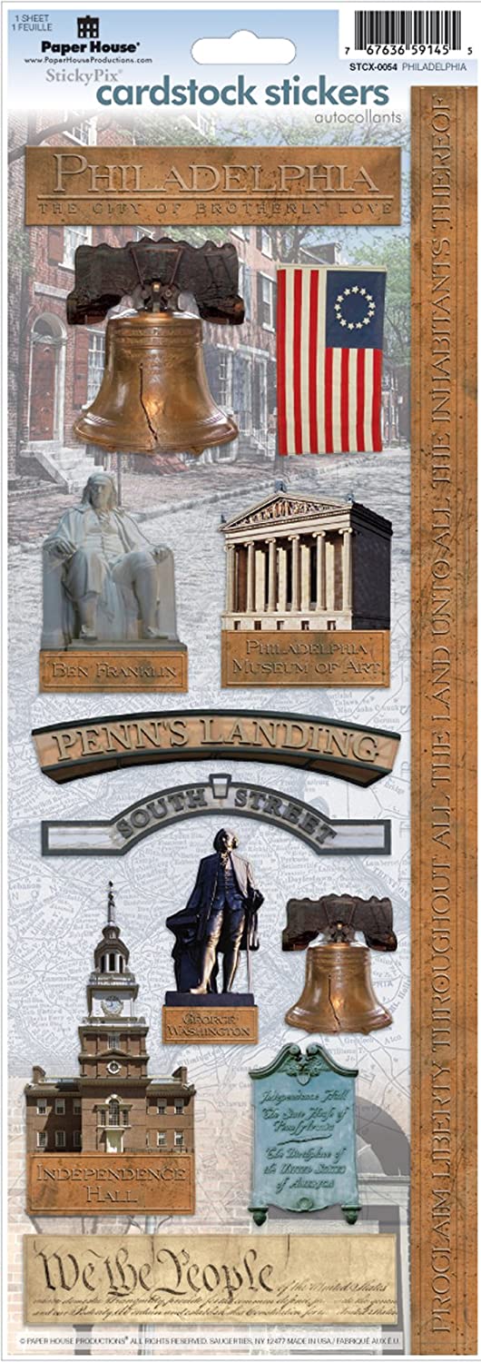 Philadelphia Cardstock Stickers