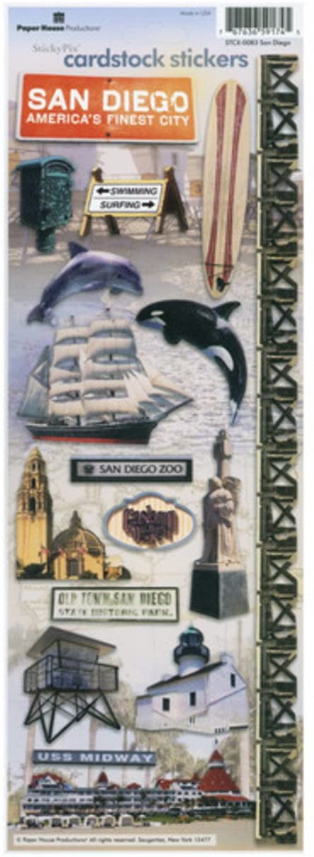 San Diego Cardstock Stickers