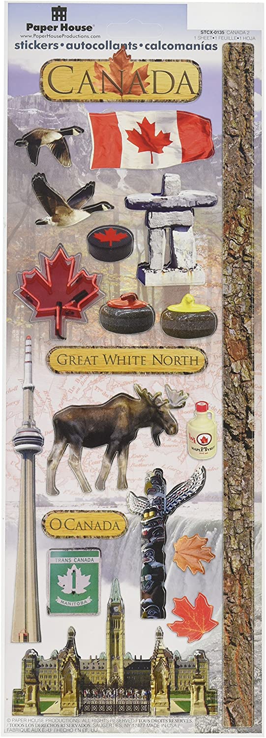 Canada 2 Cardstock Stickers