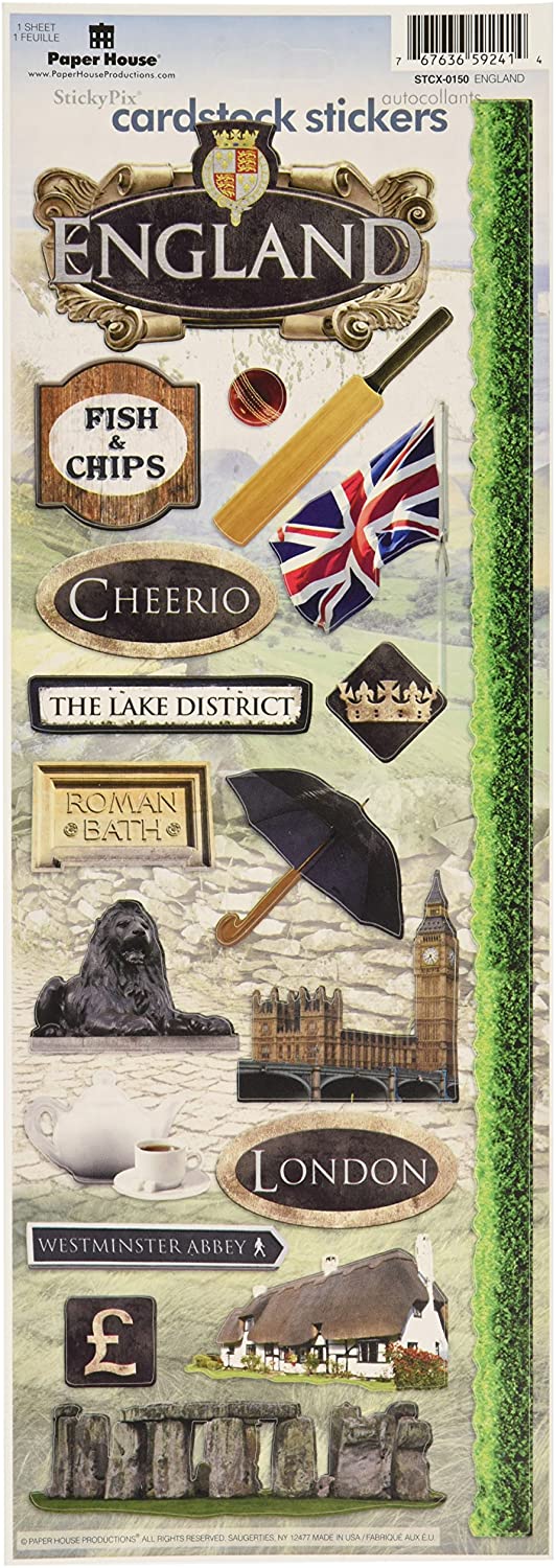 England Cardstock Stickers