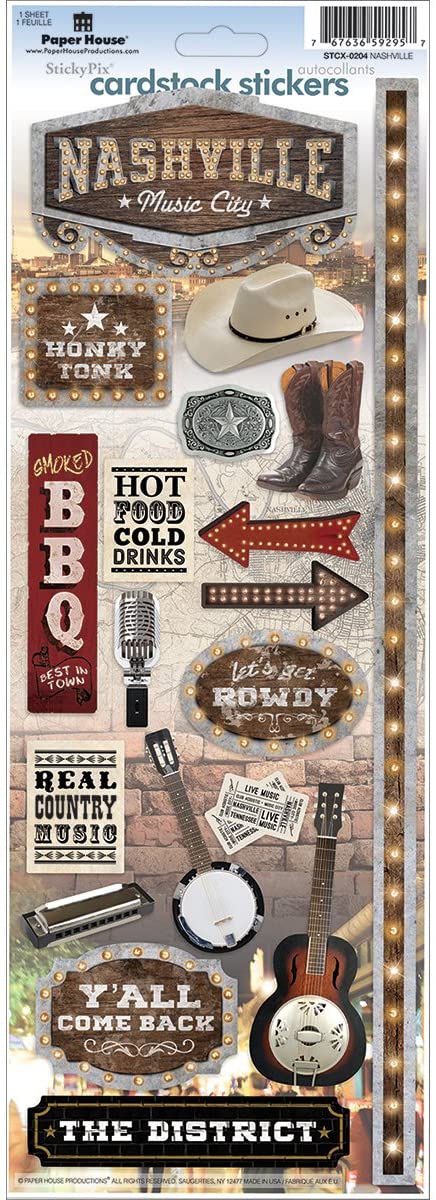 Nashville Cardstock Stickers