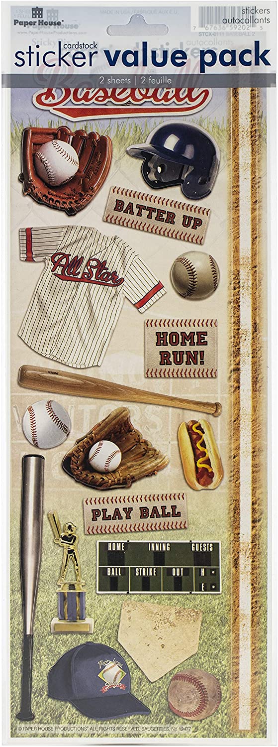 Baseball Cardstock Stickers