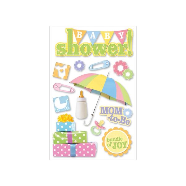 Baby Shower 3-D Stickers