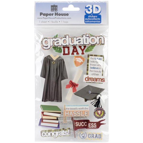 Graduation Day 3-D Stickers