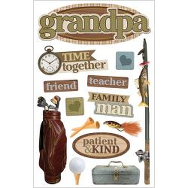 Grandpa 3-D Stickers 3-D Stickers