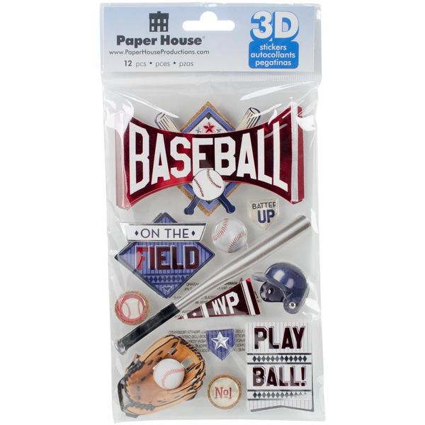 Baseball 3-D Stickers