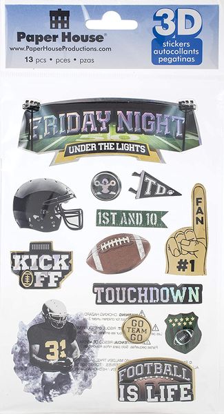 Friday Night Under the Lights 3-D Stickers