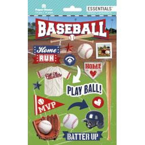 Baseball Essentials 3-D Stickers