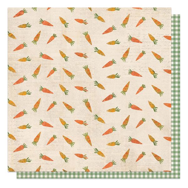 Bunnies and Blooms: Spring Carrots DS Paper