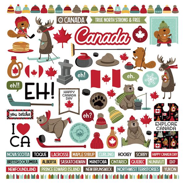 O Canada 2 Element Stickers