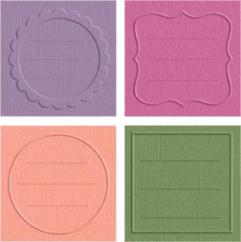 Quickutz 2x2 Embossing Folder - Journaling Shapes