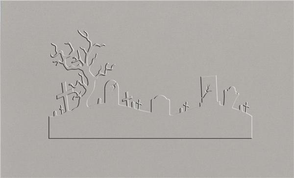 Quickutz A2 Embossing Folder - Graveyard