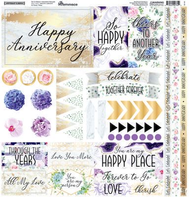 Anniversary Blessings 12x12 Elements Sticker