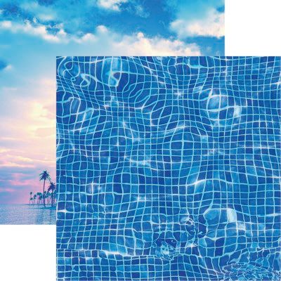 All Inclusive Vacation - Poolside Scrapbook Paper