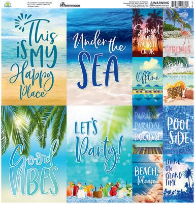 All Inclusive Vacation 12x12 Poster Sticker