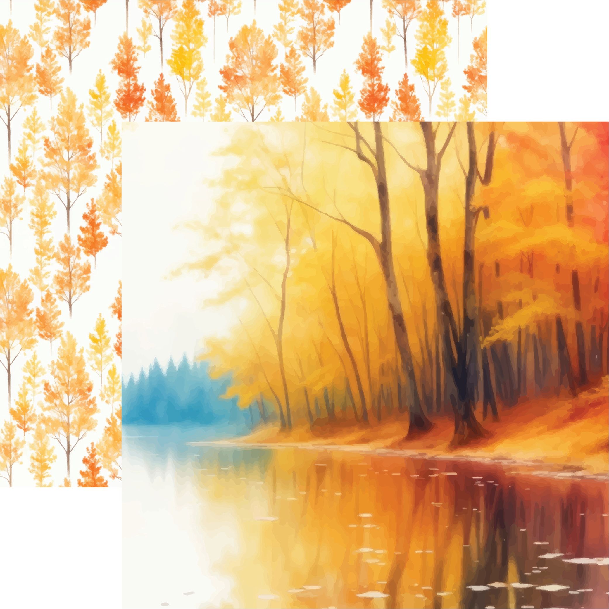 Fall Reminiscing Reminisce Autumn Reflections: Autumn Landscape DS Paper