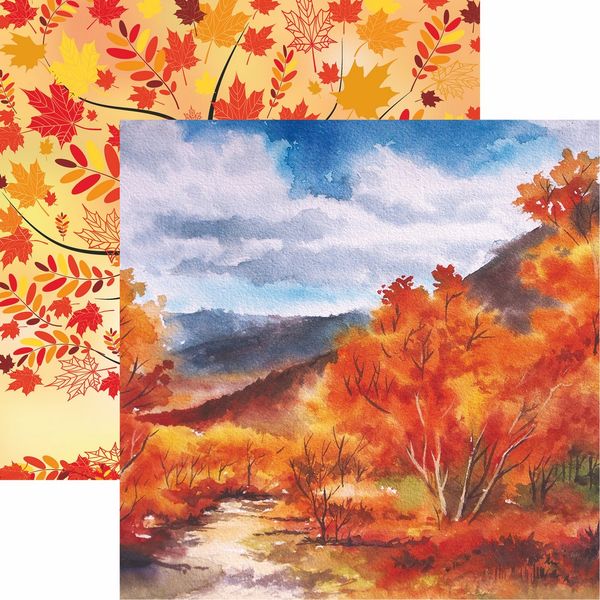 Autumn Splendor: Autumn Leaves Scrapbook Paper