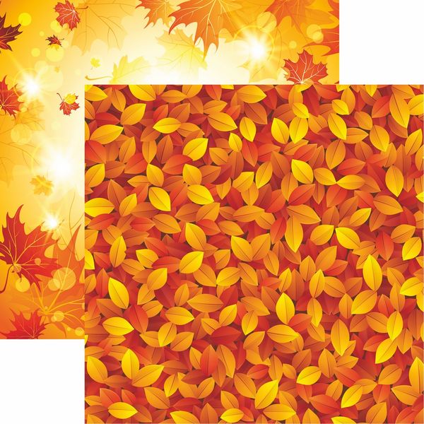 Autumn Splendor: Splashes of Color Scrapbook Paper