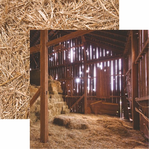 At the Farm: In the Barn Scrapbook Paper
