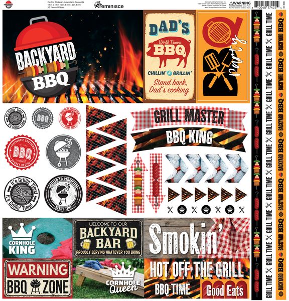 Backyard BBQ 12x12 Elements Sticker