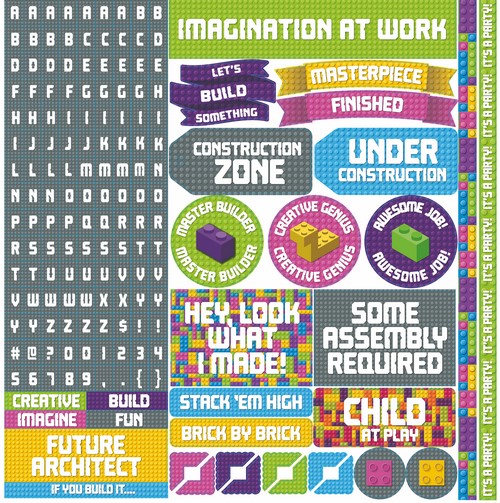 Block Party 2 12x12 Alpha Sticker