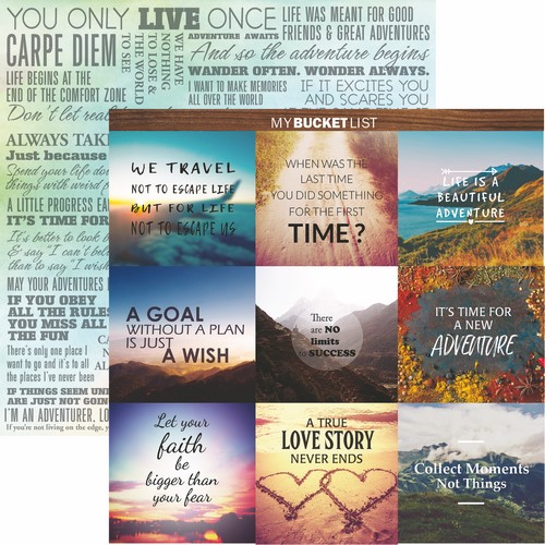 Bucket List: YOLO Scrapbook Paper