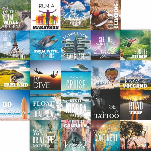 Bucket List: Bucket List Scrapbook Paper