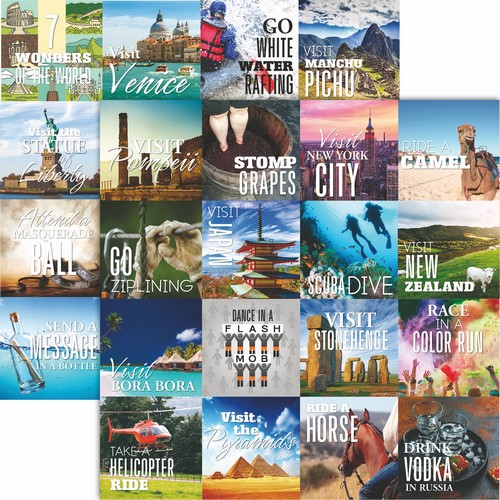 Bucket List: Check it Off Scrapbook Paper