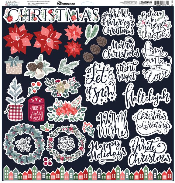 Christmas Spruce 12x12 Custom Sticker
