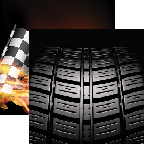 Checkered Flag: That's How I Roll Double-Sided Paper